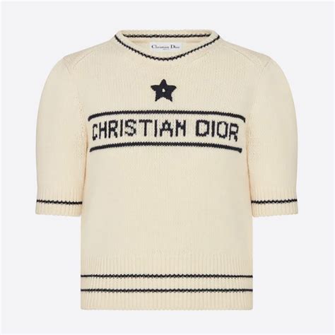 christian dior short sleeved sweater yellow